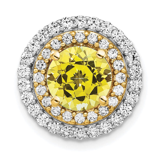 Round Gemstone & Diamond Chain Slides