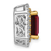 Emerald Cut Gemstone & Diamond Chain Slides