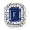 Emerald Cut Gemstone & Diamond Chain Slides