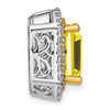 Emerald Cut Gemstone & Diamond Chain Slides