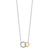 14k Two-tone 3/8 carat Lab Grown Diamond VS/SI+ G+ Interlocking Circle 18 inch Necklace