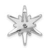14k White Gold 1/2 carat Lab Grown Diamond VS/SI+ G+ Complete Chain Slide Pendant