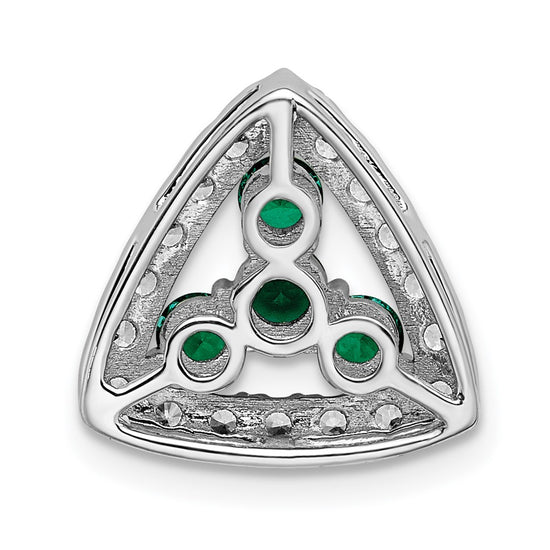 Triangle Gemstone & Diamond Pendants
