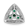 Triangle Gemstone & Diamond Pendants