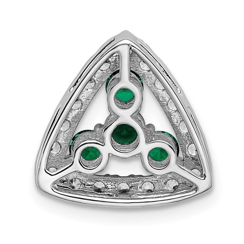 Triangle Gemstone & Diamond Pendants