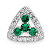 Triangle Gemstone & Diamond Pendants