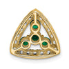 Triangle Gemstone & Diamond Pendants