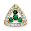 Triangle Gemstone & Diamond Pendants