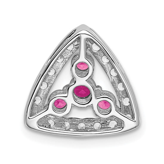 Triangle Gemstone & Diamond Pendants