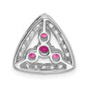 Triangle Gemstone & Diamond Pendants