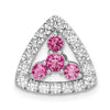 Triangle Gemstone & Diamond Pendants