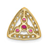 Triangle Gemstone & Diamond Pendants