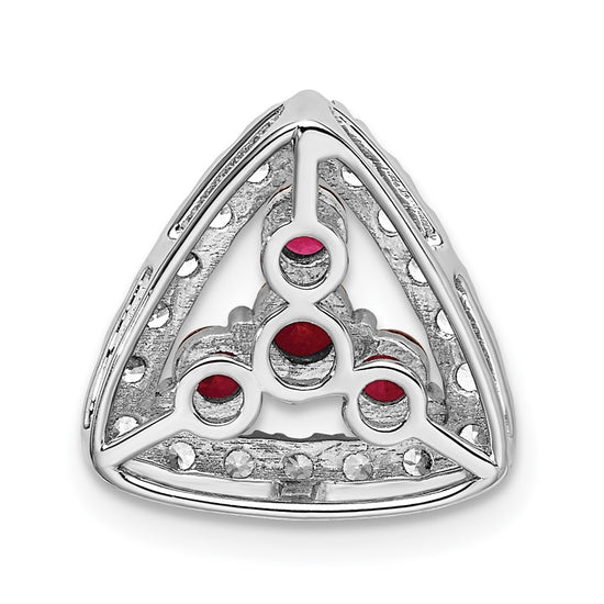Triangle Gemstone & Diamond Pendants