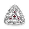 Triangle Gemstone & Diamond Pendants
