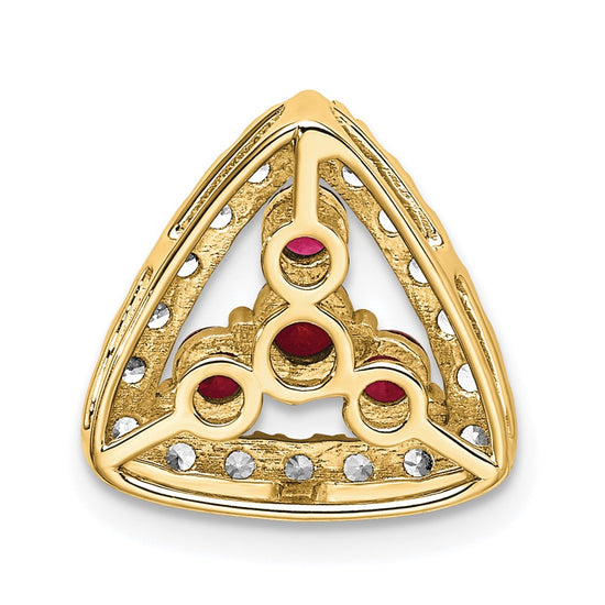 Triangle Gemstone & Diamond Pendants