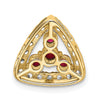 Triangle Gemstone & Diamond Pendants