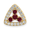 Triangle Gemstone & Diamond Pendants