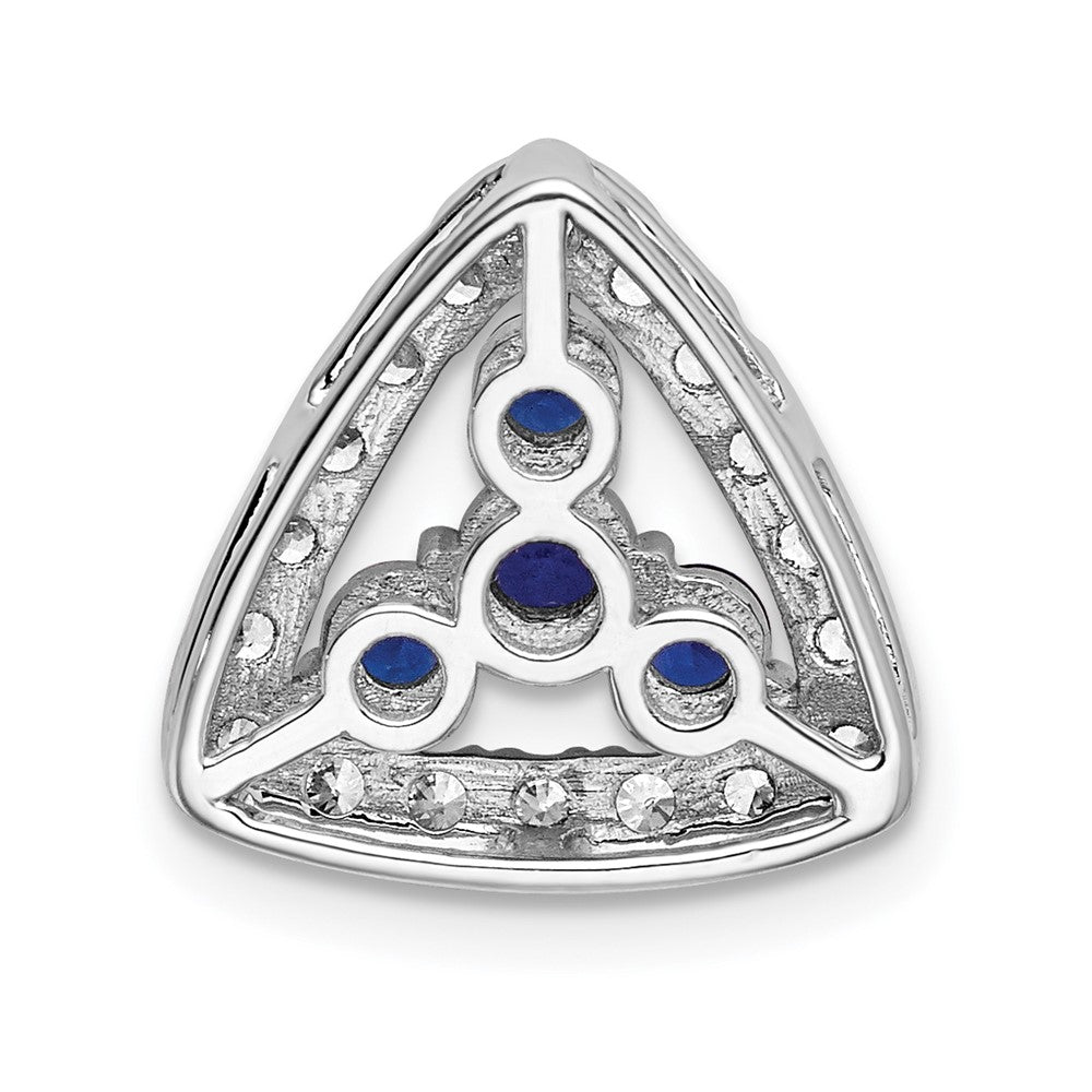 Triangle Gemstone & Diamond Pendants