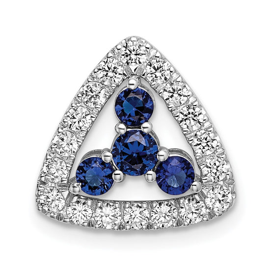 Triangle Gemstone & Diamond Pendants