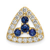 Triangle Gemstone & Diamond Pendants