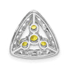 Triangle Gemstone & Diamond Pendants