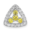 Triangle Gemstone & Diamond Pendants