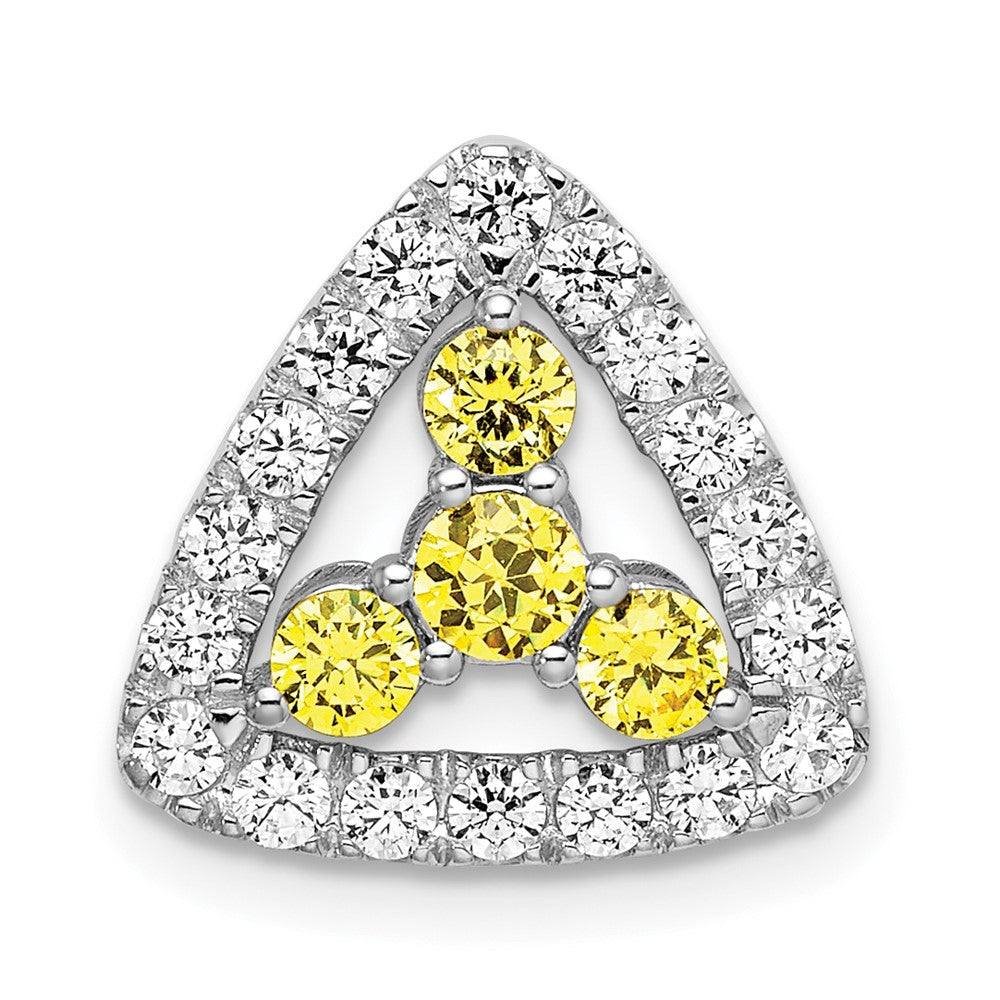 Triangle Gemstone & Diamond Pendants