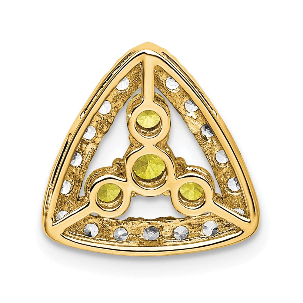 Triangle Gemstone & Diamond Pendants