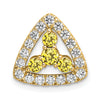 Triangle Gemstone & Diamond Pendants