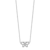 14k White Gold 1/4 carat Lab Grown Diamond VS/SI+ G+ Complete 18 inch Butterfly Necklace