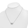 14k White Gold 1/4 carat Lab Grown Diamond VS/SI+ G+ Complete 18 inch Butterfly Necklace