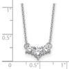Gold Lab Grown Diamond 3-Stone Necklace