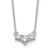 Gold Lab Grown Diamond 3-Stone Necklace