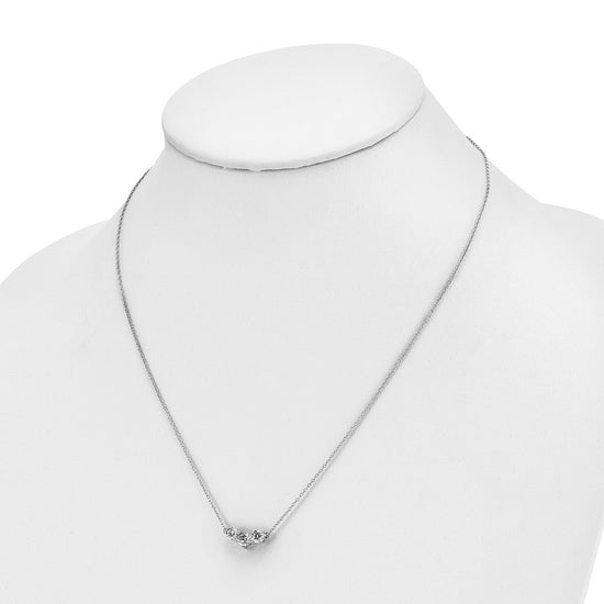 Gold Lab Grown Diamond 3-Stone Necklace