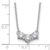 Gold Lab Grown Diamond 3-Stone Necklace