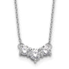 Gold Lab Grown Diamond 3-Stone Necklace