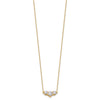 Gold Lab Grown Diamond 3-Stone Necklace
