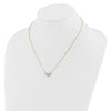 Gold Lab Grown Diamond 3-Stone Necklace