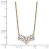 Gold Lab Grown Diamond 3-Stone Necklace