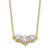 Gold Lab Grown Diamond 3-Stone Necklace
