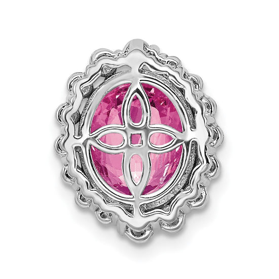 Oval Gemstone & Diamond Chain Slides