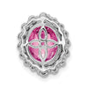Oval Gemstone & Diamond Chain Slides