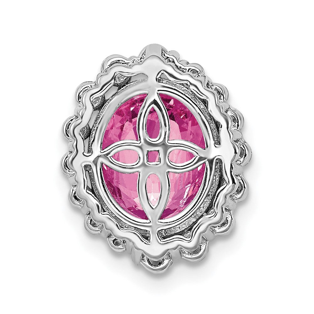 Oval Gemstone & Diamond Chain Slides