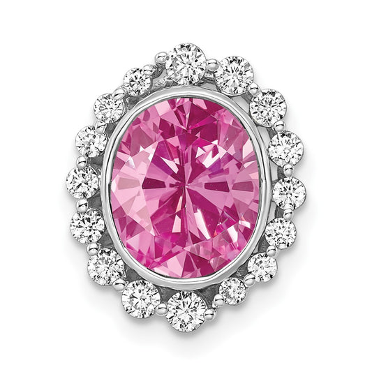 Oval Gemstone & Diamond Chain Slides