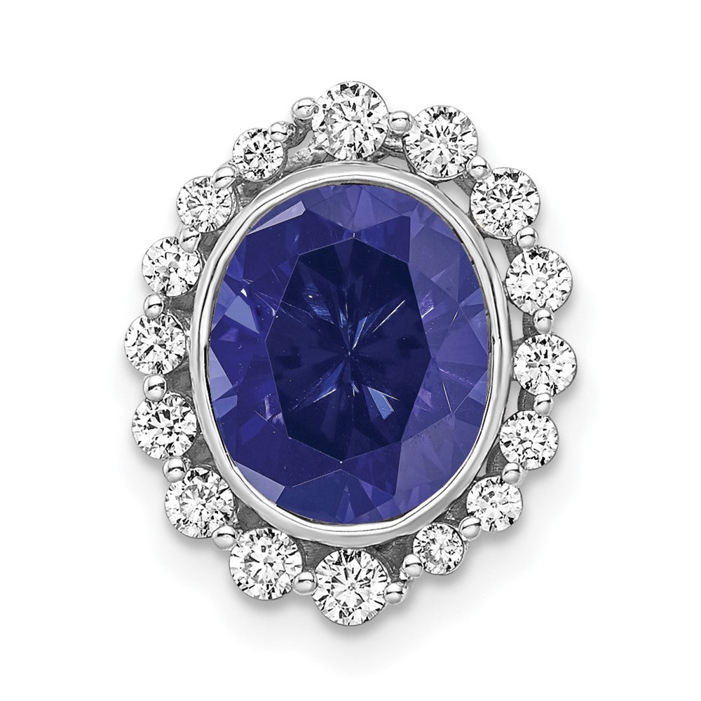 Oval Gemstone & Diamond Chain Slides