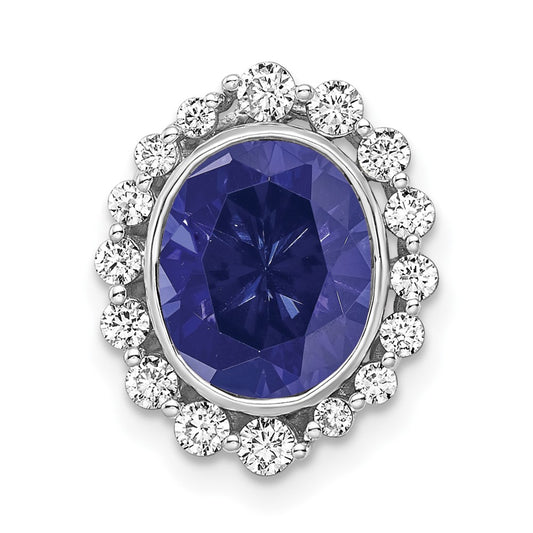 Oval Gemstone & Diamond Chain Slides