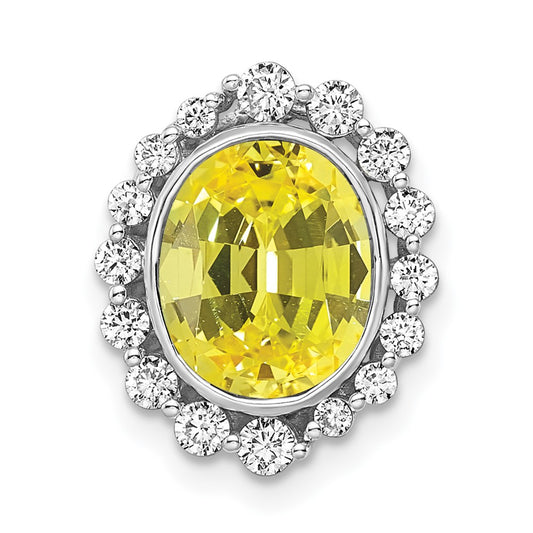 Oval Gemstone & Diamond Chain Slides