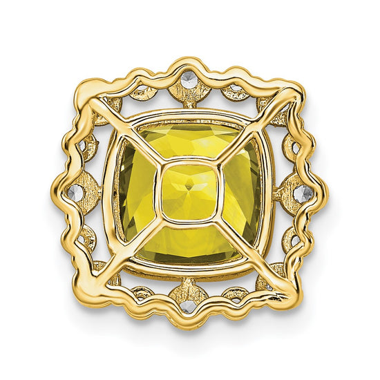 Gemstone and Diamond Square Pendants