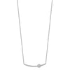 14k White Gold 1/2 carat Lab Grown Diamond VS/SI+ G+ 18 inch Fashion Bar Necklace