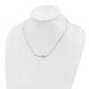 14k White Gold 1/2 carat Lab Grown Diamond VS/SI+ G+ 18 inch Fashion Bar Necklace